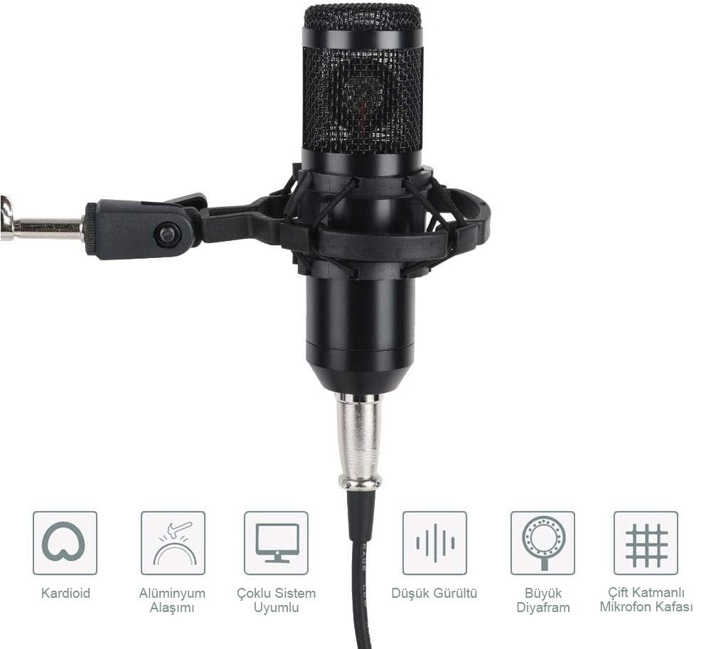 Magicvoice M-800U Condenser Yayıncı Mikrofonu İçerik