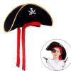 Çocuk Boy Kadife Jack Sparrow Denizci Korsan Şapkası 45x16 cm (2818)
