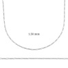 Findit 1.50 mm Gümüş Figaro Zincir - 0.40 mikron
