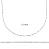 Findit 1.8 mm Gümüş Figaro Zincir - 0.50 mikron