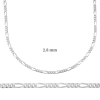 Findit 2.8 mm Gümüş Figaro Zincir - 0.80 mikron