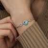 Findit Gümüş Aquamarine Bayan Bileklik