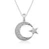 Findit Gümüş Ay Yıldız Bayan Kolye GMS-T4549