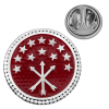 Findit Gümüş Çerkes Bayrağı Rozet GMS-T8678