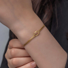 Findit Gümüş Gold Aşk Düğüm Kadın Bileklik