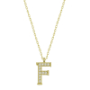 Findit Gümüş Gold F Harfi Kadın Kolye