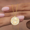 Findit Gümüş Gold Fil Motifli Şans Kadın Kolye