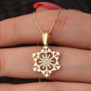 Findit Gümüş Gold Kar Tanesi Kadın Kolye GMS-T8717
