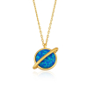 Findit Gümüş Gold Opal Taşlı Gezegen Bayan Kolye GMS-T6045