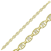 Findit Gümüş Gold Oval Su Yolu Bayan Bileklik GMS-T6368