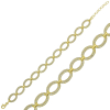 Findit Gümüş Gold Oval Taşlı Bayan Bileklik