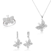 Findit Gümüş Kelebek Bayan Set