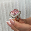 Findit Gümüş Pembe Zirkon Taşlı Kadın Yüzük