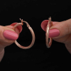 Findit Gümüş Rose 3 mm Burgu Şarnel Küpe