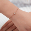 Findit Gümüş Rose Çiçek Kadın Bileklik GMS-T7418