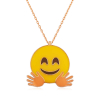 Findit ​Gümüş Rose El Sallayan Emoji Bayan Kolye