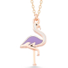 Findit Gümüş Rose Flamingo Kadın Kolye
