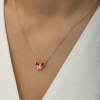 Findit Gümüş Rose Minimal Kelebek Bayan Kolye GMS-T5954