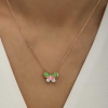 Findit Gümüş Rose Minimal Kelebek Bayan Kolye GMS-T5957