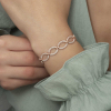 Findit Gümüş Rose Oval Taşlı Bayan Bileklik GMS-T5851