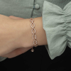 Findit Gümüş Rose Oval Taşlı Bayan Bileklik GMS-T5853