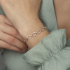 Findit Gümüş Rose Oval Taşlı Bayan Bileklik GMS-T5853
