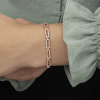 Findit Gümüş Rose Oval Taşlı Bayan Bileklik