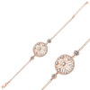 Findit Gümüş Rose Yaşam Çiçeği Bayan Bileklik GMS-BR0460323