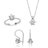 Findit Gümüş Tek Taş Bayan Set GMS-ST1160041