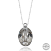 Findit Swa rovski Crystal Taşlı Oval Gümüş Kadın Kolye GMS-T7584