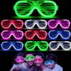 Glow Model 3 Farklı Fonksiyonlu Işıklı Panjur Parti Gözlüğü Karışık Renk 12 Adet (2818)