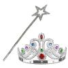 Gümüş Renk Metalize Prenses Tacı ve Metalize Prenses Yıldız Asası (2818)