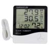 İç ve Dış Ortam Sıcaklığını Ölçebilen LCD Ekran Saat Göstergeli Alarmlı Nem Ölçer Termometre (2818)