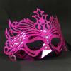 Metalik Fuşya Pembe Renk Masquerade Kelebek Simli Parti Maskesi 23x14 cm (2818)