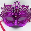 Metalize Ekstra Parlak Hologramlı Parti Maskesi Fuşya Renk 23x14 cm (2818)