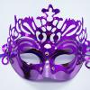 Metalize Ekstra Parlak Hologramlı Parti Maskesi Mor Renk 23x14 cm (2818)
