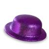 Mor Renk Yuvarlak Simli Plastik Parti Şapkası