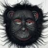 Orangutan Maskesi - Maymun Maskesi - Goril Maskesi Yetişkin Çocuk Uyumlu Siyah Renk Model 4 (2818)