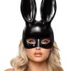 Siyah Renk Ekstra Lüks Uzun Kulaklı Tavşan Maskesi 35x16 cm (2818)