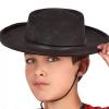 Siyah Renk Keçe Flamenko Şapkası Çocuk Boy (2818)